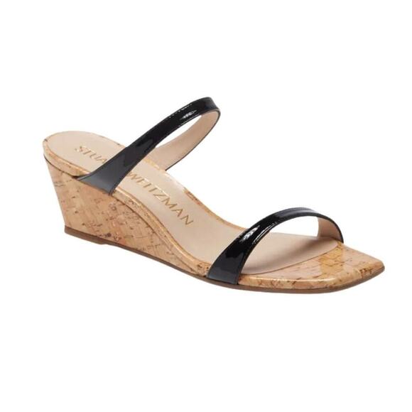 Stuart Weitzman Aleena Wedge Slide Sandal Size 10 - Picture 1 of 6